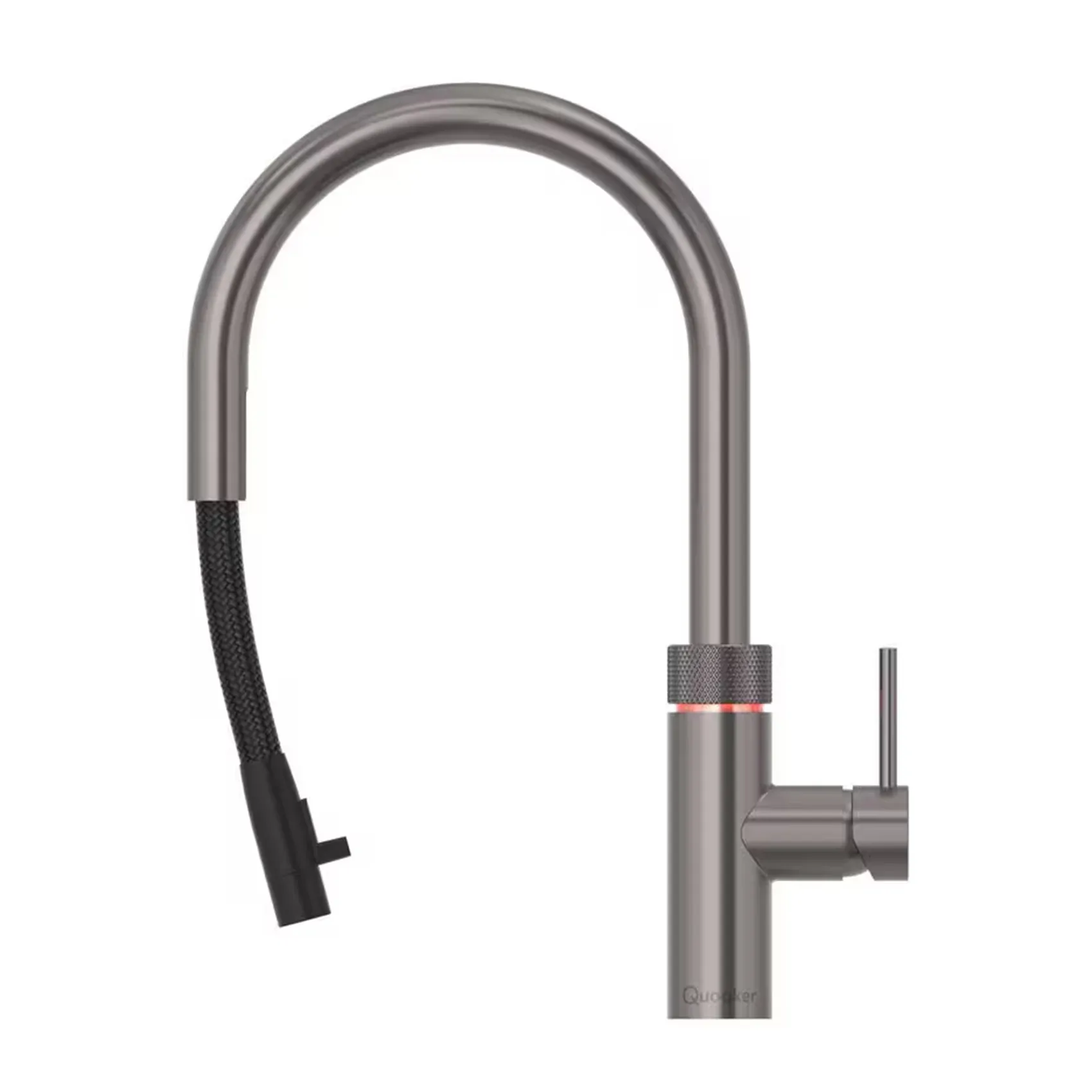 Quooker Flex Round Gunmetal stalowo szary - kran kuchenny z wyciagana wylewka