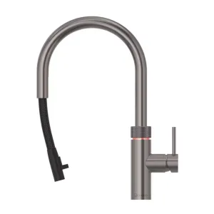 Quooker Flex Round Gunmetal stalowo szary - kran kuchenny z wyciagana wylewka