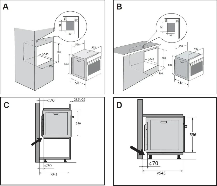 Piekarnik 60 cm z hydrolizą DOH4541H